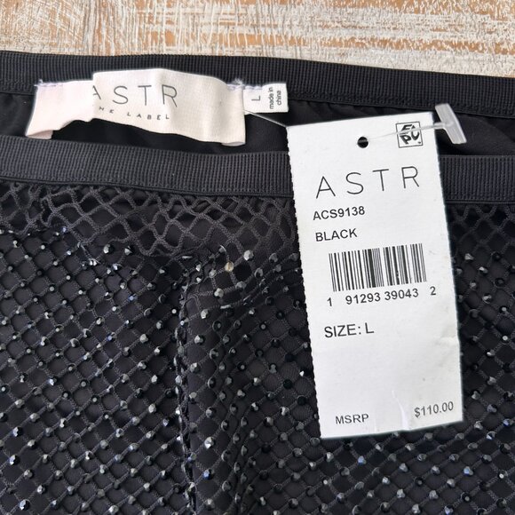 ASTR the Label Mimi Sparkly Mesh Midi Skirt Elegant Black Large NWT - Picture 4 of 6
